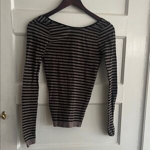 Chic Striped Long Sleeve Top